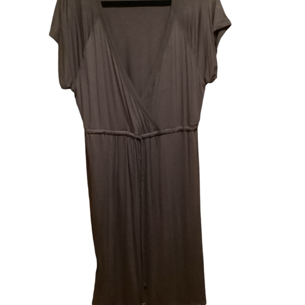 NWT NICOLE MILLER CHOCOLATE SHORT SLEEVE DRESS WITH DRAWSTRING WAIST XXL
